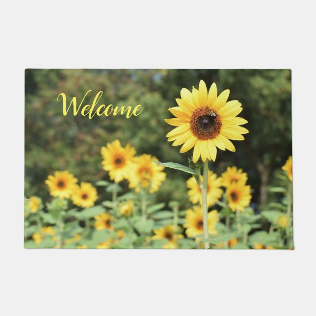 Sunflower Field Doormat (Front)