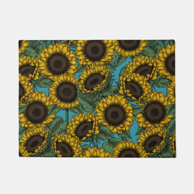 Sunflower field doormat (Front)
