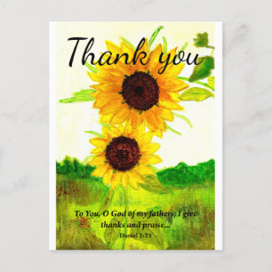 Sunflower Field Holiday Postcard