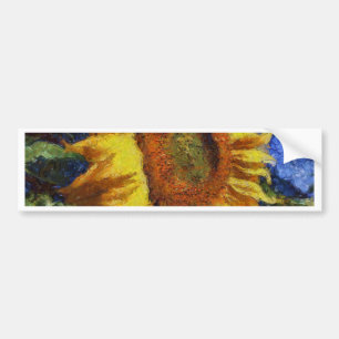 Sunflower Field In Colourful Artistic Style Bumper Sticker