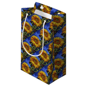Sunflower Field In Colourful Artistic Style Small Gift Bag
