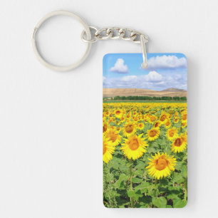 Sunflower field key ring