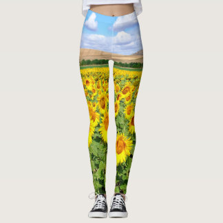 Sunflower field leggings