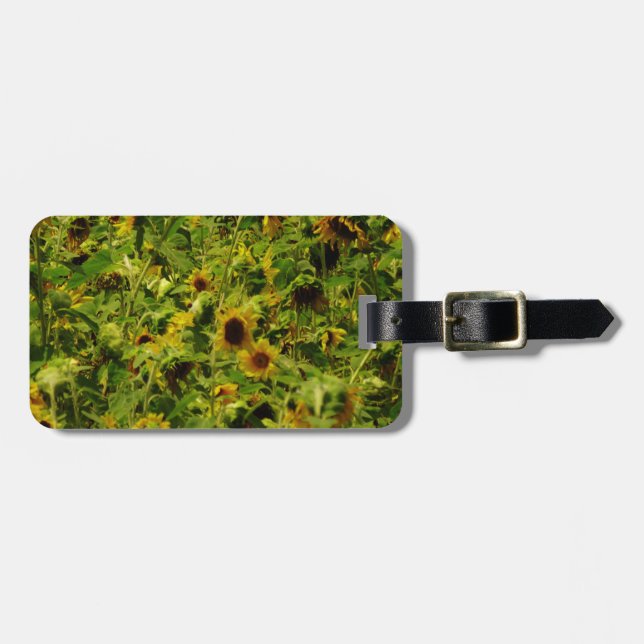 Sunflower field luggage tag (Front Horizontal)