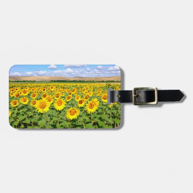 Sunflower field luggage tag (Front Horizontal)