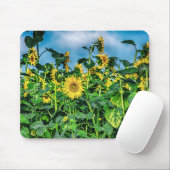 Sunflower Field Mouse Pad (With Mouse)