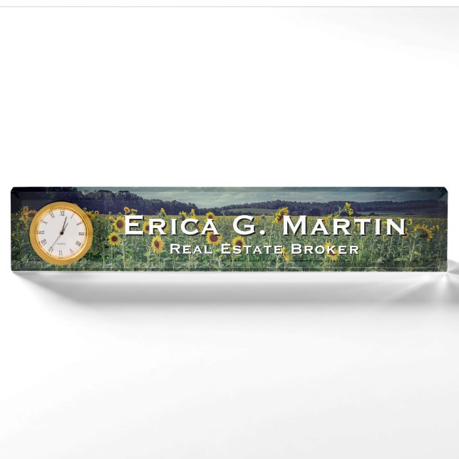 "Sunflower Field"  Nameplate (Front)