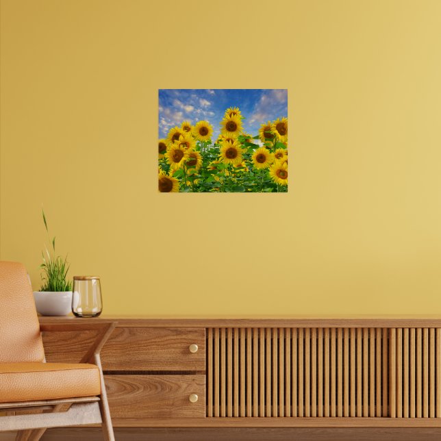 Sunflower Field of Flowers Poster (Living Room 2)