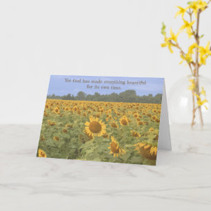 Sunflower Field Scripture Note Card
