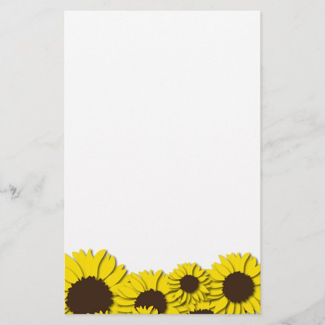 Sunflower Field Stationery (Front)