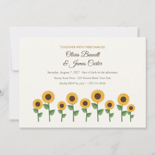 Sunflower Field Summer Wedding Invitation