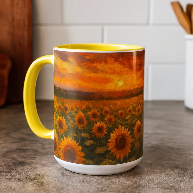 Sunflower Field Sunset Mug (Creator Uploaded)