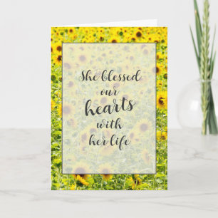 Sunflower Field Sympathy Card