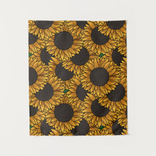 Sunflower Field Tapastry Tapestry