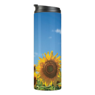 Sunflower field thermal tumbler
