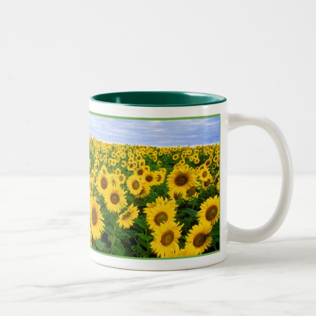 Sunflower Field Two-Tone Coffee Mug (Right)