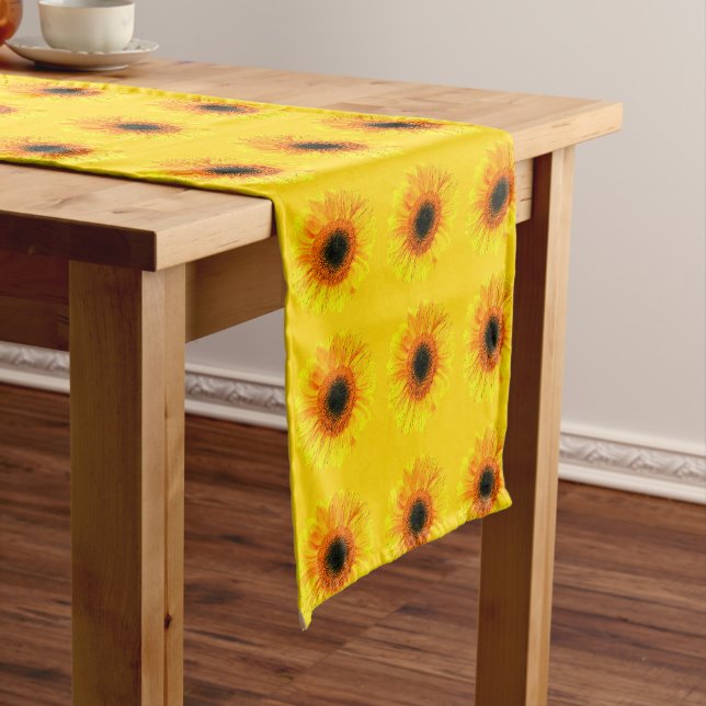 Sunflower Field & Ukraine symbolic Home decor Short Table Runner (In Situ)