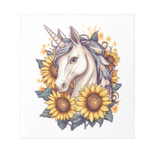 Sunflower Field Unicorn (1) Notepad