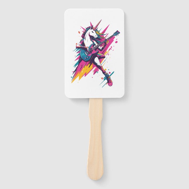 Sunflower Field Unicorn (5) Hand Fan (Front)