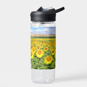 Sunflower field water bottle