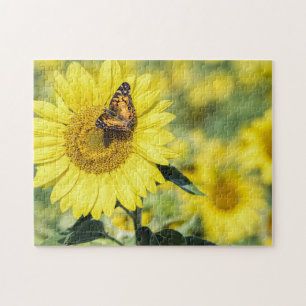 Sunflower Field with Butterfly Puzzle