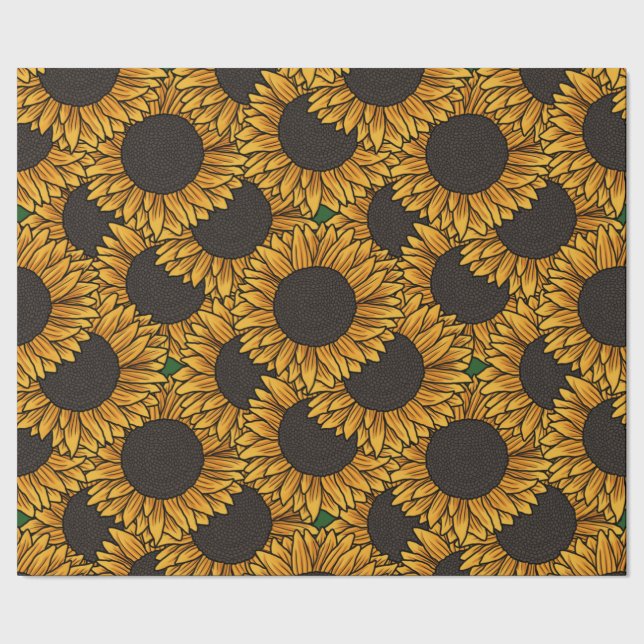 Sunflower Field Wrapping Paper (Seam)