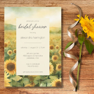 Sunflower Fields Bridal Shower Invitation