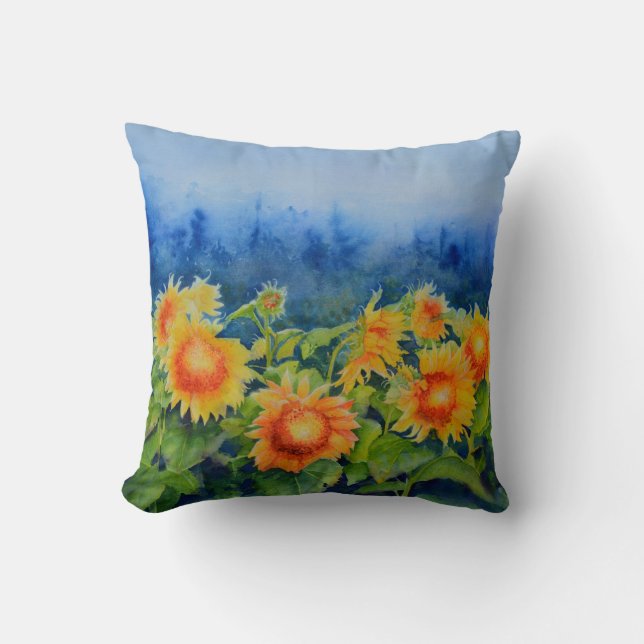 Sunflower Fields Cushion (Front)