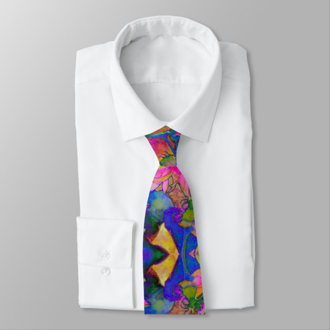 Sunflower fields forever -abstract pink tie (Tied)