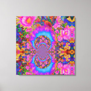 Sunflower fields forever -pink canvas print