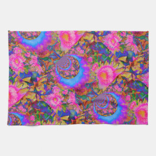 Sunflower fields forever _ pink tea towel