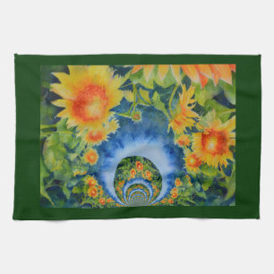 Sunflower Fields Forever Tea Towel