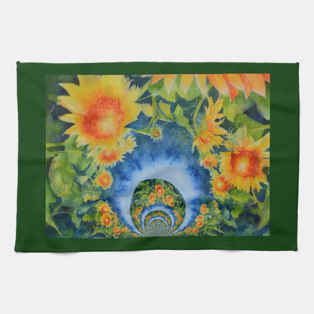Sunflower Fields Forever Tea Towel (Horizontal)