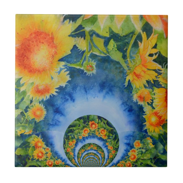 Sunflower Fields Forever Tile (Front)