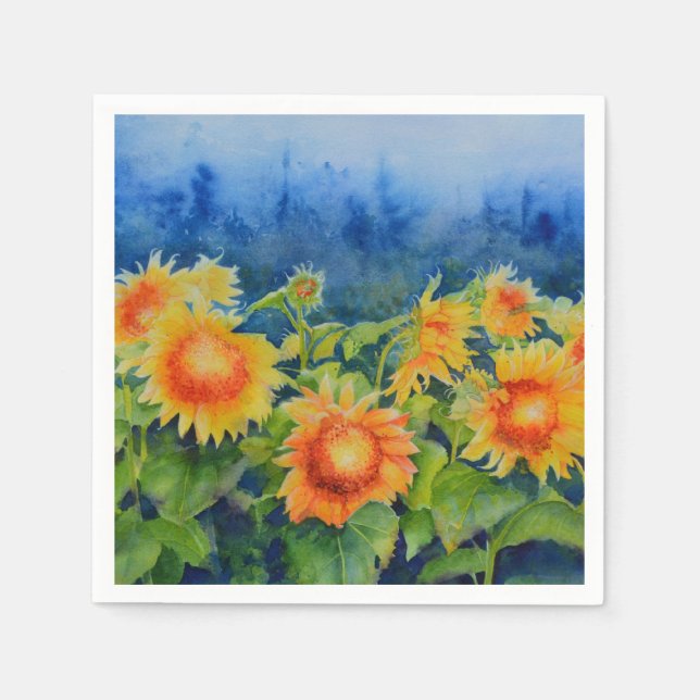 Sunflower fields napkin (Front)