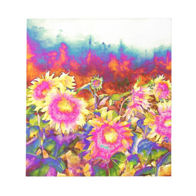 Sunflower Fields Notepad (Front)