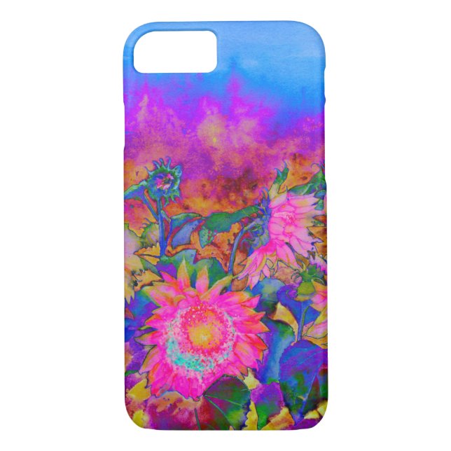 Sunflower Fields - pink Case-Mate iPhone Case (Back)