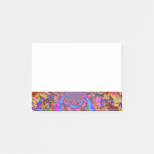 Sunflower fields -pink post-it notes