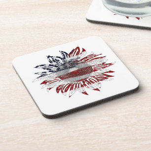 Sunflower flag  coaster