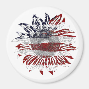 Sunflower flag  magnet