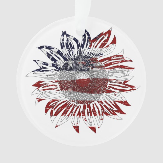 Sunflower flag ornament (Front)
