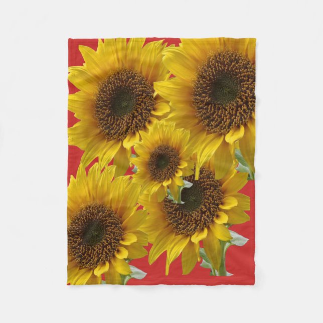 Sunflower Fleece Blanket (Front)
