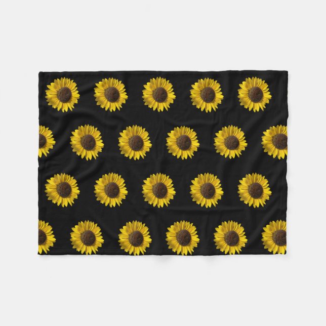 Sunflower Fleece Blanket (Front (Horizontal))