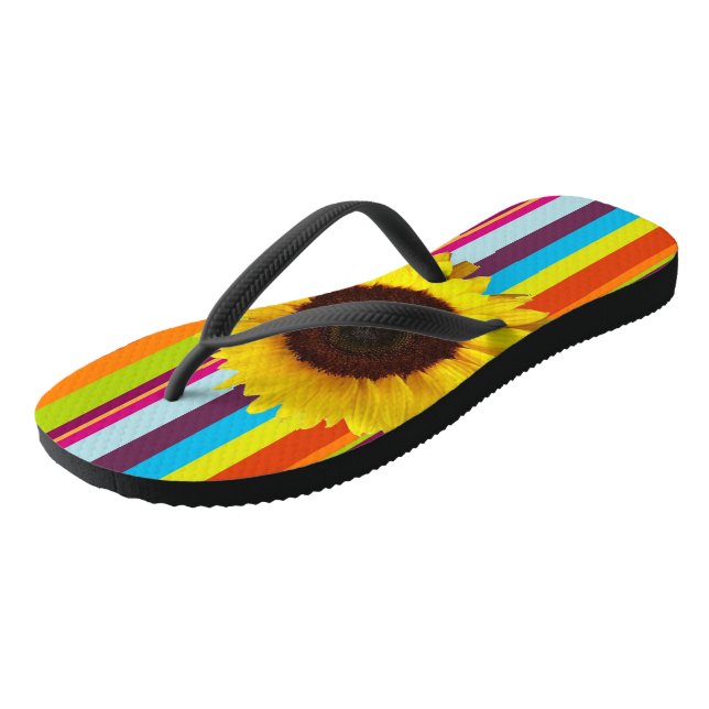 Sunflower Flip Flops (Angled)
