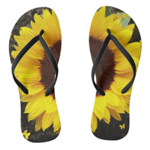 Sunflower Flip Flops