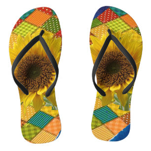 Sunflower Flip Flops