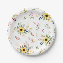 Sunflower Floral Botanical Pattern