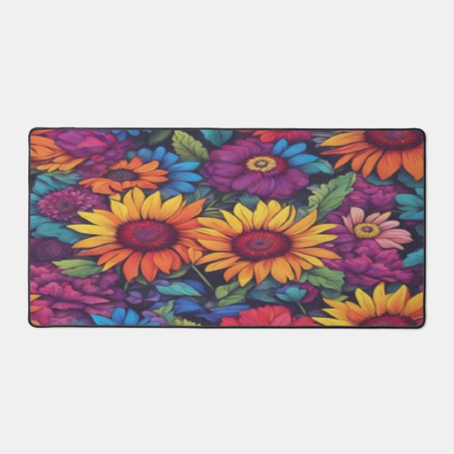 Sunflower Floral - Desk Mat (Front)