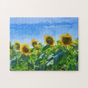 Sunflower Floral Flower Art Puzzle