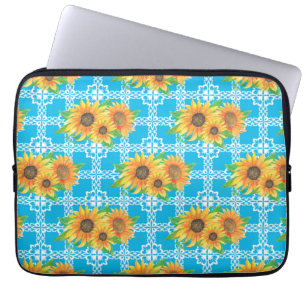 Sunflower Floral Frog Laptop Sleeve